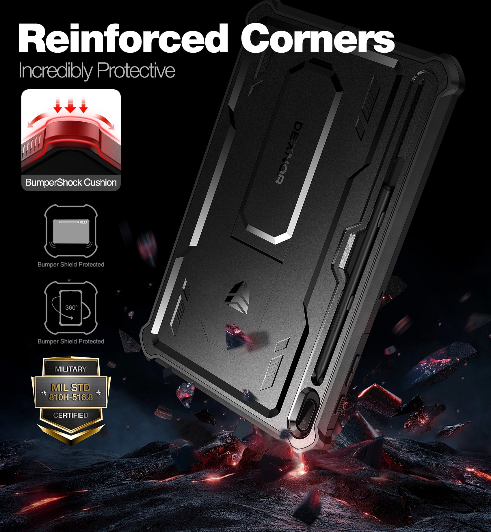 Dexnor Case For Samsung Galaxy Tab S9 Plus - Thumbnail 2
