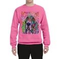 thumbnail image 3 of Colorful Beagle | Dogs Love You | Dean Russo Art Animal Lover Unisex Crewneck Sweatshirt, Neon Pink, Medium, 3 of 6