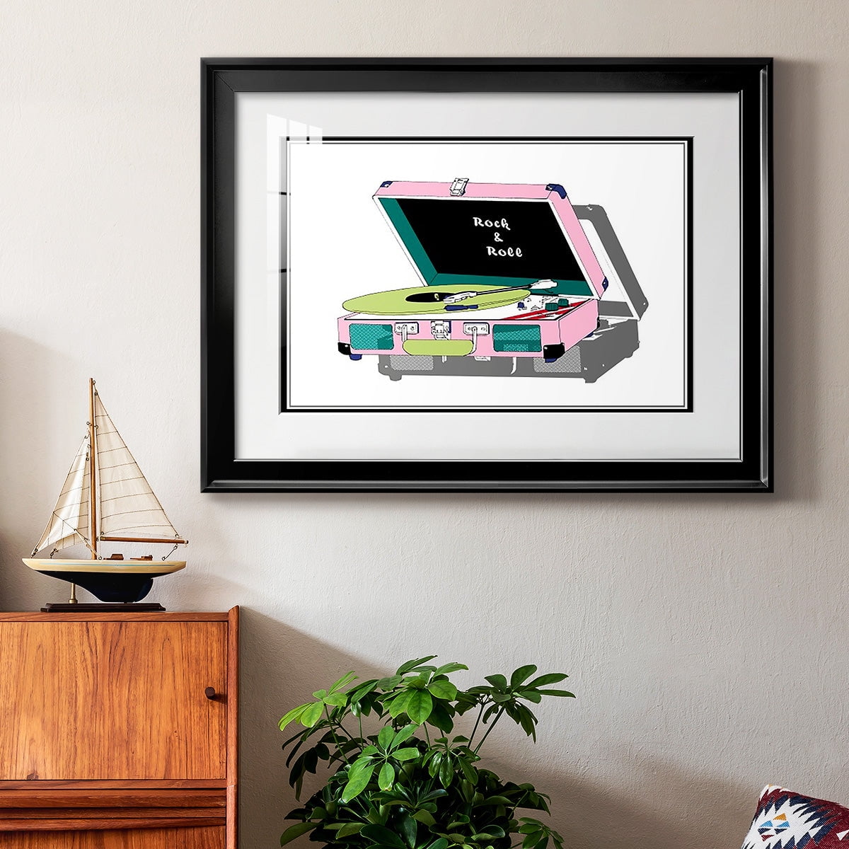 Record Shop I Premium Framed Print - Ready to Hang