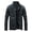 Black, variant on IROINNID Men's Long Sleeve Faux Leather Stand Collar Mid-Length Jacket Solid Color Casual Autumn Pure Color Stand Collar Imitation Leather Jacket Coat