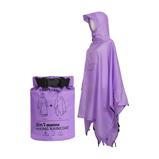 Chaqueta impermeable de manga larga con cordón para pesca Púrpura