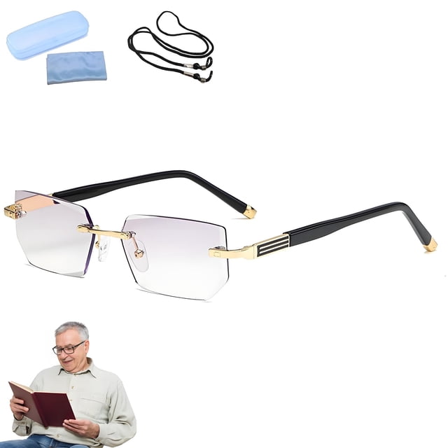 Lunettes de Vision Mag, Zoom Intelligent, Lunettes de Lecture Bloquant la Lumière Bleue, Lentilles Multifocales Progressives, Unisexe