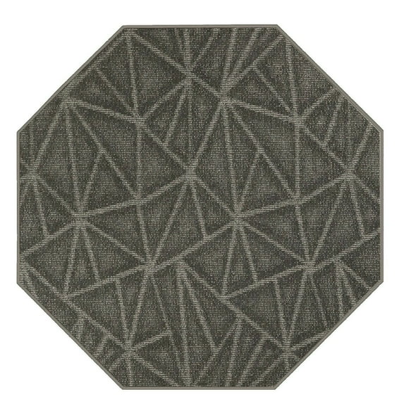 Furnish My Place Modern Indoor/Outdoor Commercial Solid Color Rug - Dark Gray, 11' Octagon, Pet and Kids Friendly Rug. Made in USA, Area Rugs Great for Kids, Pets, Event, Wedding
