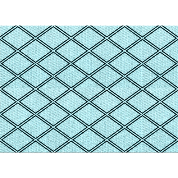 Ahgly Company Machine Washable Indoor Rectangle Transitional Deep-Sea Green Area Rugs, 8' x 10'