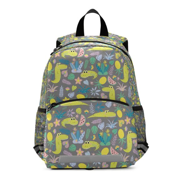 Cute crocodiles tropical pattern(2) Backpack Travel Laptop Casual College Daypack Back to Bag