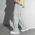 thumbnail image 6 of Sweatpants For Boys 5-15 Years Wide Leg Sweatpants Soft Active and Basic Open-Bottom Baggy Pants with Pockets Kids Sweatpants Size 6-7 Years, 6 of 7
