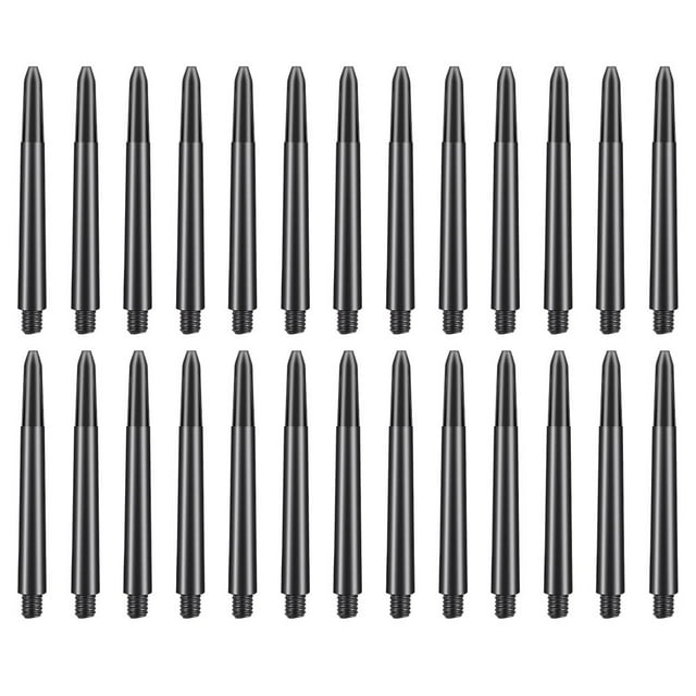 CUITING 100pcs Plastic Shafts Darts Accessories Stems Plastic Pole Rod with Standard 2BA Screw Thread (Black)