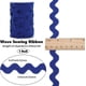 thumbnail image 2 of Cinta de zigzag de 12,5 yardas, 1/2 pulgada, poliéster, con flecos ondulados en zigzag. Cinta de zigzag azul oscuro en forma de S, de encaje tejido, con carrete., 2 of 9