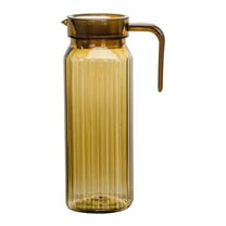 JeashCHAT Plastic Pitcher for Fridge, Water Pitcher with Lid and Spout, Cold Water Kettle Large Iced Tea Pitcher for Coffee, Juice and Beverage (Coffee)