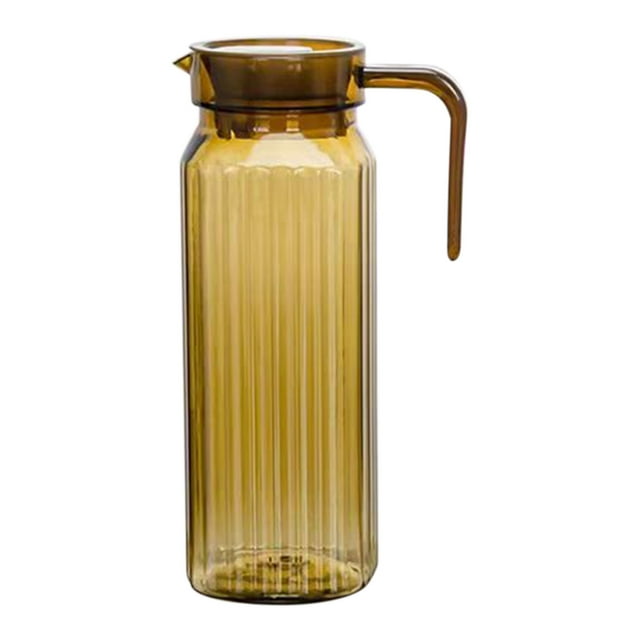 Hot Water Kettle,Plastic Striped Cold Water Jug, Transparent Pitcher for Iced Tea Milk and Restaurant