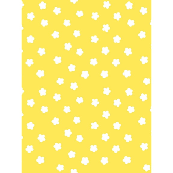 Daisy Removable Vinyl Wallpaper by Barbie - Yellow
