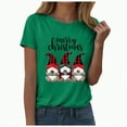thumbnail image 2 of Towmus Women Christmas Shirt Fall Graphic Crew Neck Tee Shirt Casual Summer Tops Short Sleeve Clothes, 2 of 6
