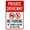 Warning Sign 4, variant on No Parking On Grass Or Sidewalk Metal Sign - 8"x12", Security Tin Decor for Streets, Businesses, Residential Areas