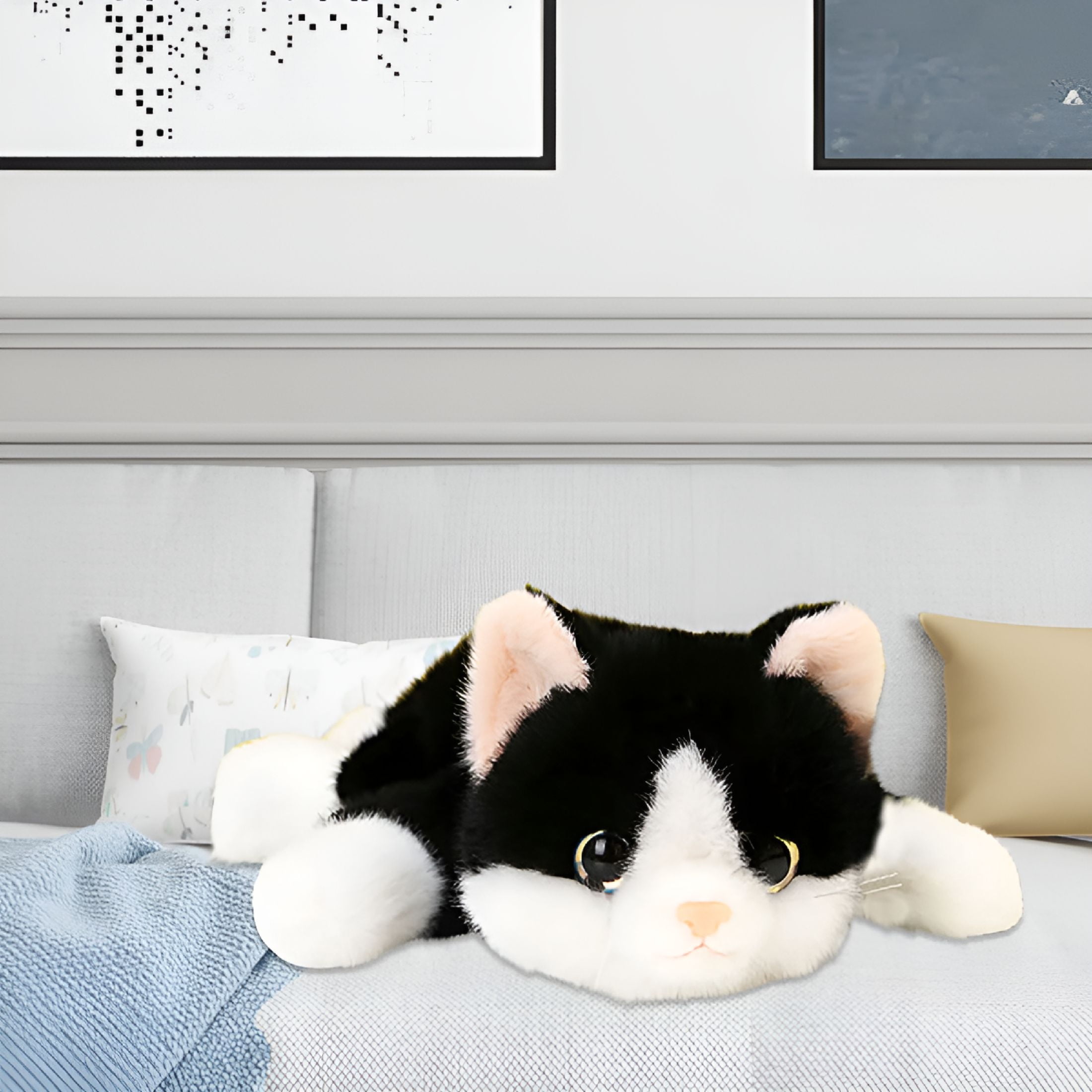 BESTSKY 2026 New Weighted Cat Stuffed Animals 0.6 Lbs Cute Realistic Kitten Plush Toys 11.8 Inch Soft Plushies Gifts for Kids, Cute Kitten Plushies Toy Gifts for Boys and Girls