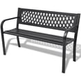 thumbnail image 1 of vidaXL Garden Bench 118 cm Steel Black, 1 of 3