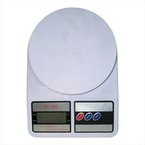 chefservz Digital Kitchen Scale with Tare Function, LCD Display in oz/g - Round White