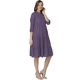 thumbnail image 3 of eloria Women Summer A-Line Button Down Casual Short Midi Dress Color: Flint2|Size: XL, 3 of 7