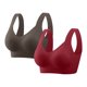 thumbnail image 1 of HongQid 2PCS No Underwire Bra for Women Seamless Plus Sized Bralettes Everyday Basic Sleeping Wireless Bras, 1 of 9