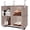 Brown & Beige, variant on StorageWorks Hanging Closet Organizer with Metal Rod, 6-Section Collapsible Horizontal Hanging Shelves, Ivory and White