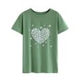 thumbnail image 3 of Xuanfei Women Heart Shaped Daisy Print Round Neck Short Sleeve T-Shirt, 3 of 6