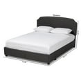 thumbnail image 3 of Bowery Hill Modern Fabric Upholstered Platform Storage Queen Bed in Dark Gray, 3 of 12