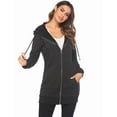 thumbnail image 4 of Zeagoo Women's Zip Up Hoodies Long Sleeve Fall Fleece Jacket Casual Oversized Tunic Hooded Sweatshirt With Pockets Winter Coats, 4 of 10