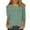 Green, variant on 3/4 Sleeve Tops for Women, Yigetop Women Basic Crew Neck 3/4 Sleeve Blouses Casual Fashion Business Work Tee Top Ladies Tops Dark Blue L
