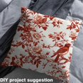 thumbnail image 2 of Homewish Rustic Flower Floral Fabric by the Yard 1 Yard,Cute Bird Home Decor Fabric by the Yard,Red Beige Sewing Fabric For Children,Microfiber Bedroom Decor, 2 of 6