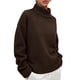 thumbnail image 1 of Suéter PRETTYGARDEN 2025 Marrón Cuello Alto Manga Larga Talle S, 1 of 5