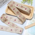 thumbnail image 3 of 10 Yards Embroidered Jacquard Ribbon Metallic Chinese Ethnic Style Vintage Pattern Woven Gold Sequin Floral Polyester Ribbons Trim with Paillette for Sewing Making Crafts Christmas Supply, 3 of 9