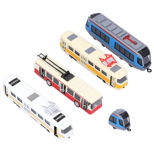 Modelo de autobús BuyWeek ferroviario de alta velocidad vehículo de juguete con retroceso