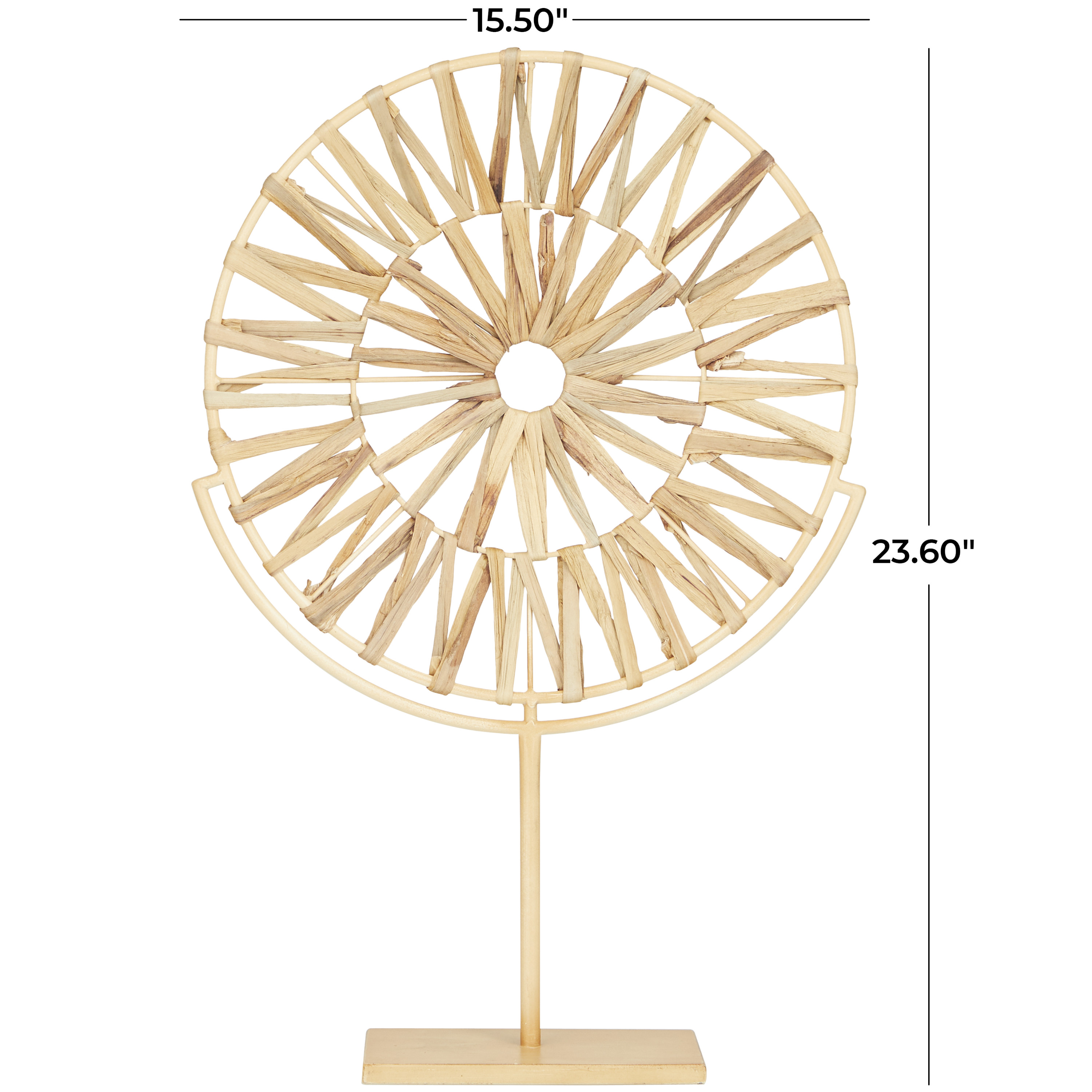 16" x 24" Brown Metal Starburst Geometric Sculpture, by DecMode