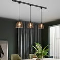 thumbnail image 4 of Kiven 3-Light H-Type track lighting pendants,Modern h track pendant lights,Decorative Track Lighting Fixture for Kitchen Island Hallway,Brown Aluminum Lampshade, 4 of 7