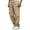 Z57-Khaki, variant on Travel Pants for Men Quick Dry Classic Stretch Cropped Pants Breathable Nylon Baggy Pants Multi-Pocket