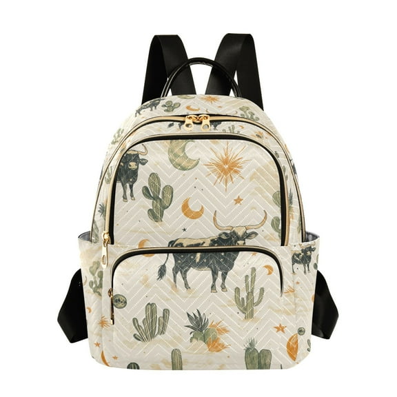 FORMRS Mini Backpack Purse for Women Travel Daypack Casual Shoulder Bag, Cowboy Pattern