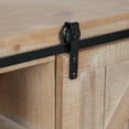 thumbnail image 4 of Kate and Laurel Cates Rustic Sliding Door Floating Wall Cabinet, 30 x 10 x 14, Rustic Brown, Decorative Distressed Wood Storage Cabinet for Farmhouse Wall Decor, 4 of 8