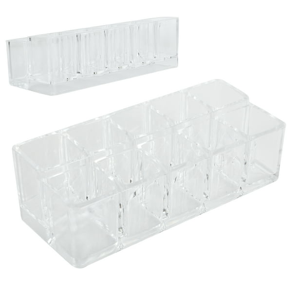 Organizador De Lápiz Labial Acrílico, Organizador De Maquillaje Cosmético De Almacenamiento De 10 Espacios, Mano De Obra Exquisita Transparente Con Mujeres Para Pinceles,