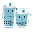 thumbnail image 2 of &Craft&Stationery Telescopic Pencil Pouch Stand Up Storage for Students and Teens Zip Closure Fabric Pencil with Flexible Design for Desk Organization, 2 of 3