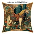 thumbnail image 3 of Hometravel Animals Series Horse Theme, Vintage Style Home Decor Pillow Cover, Equestrian Pattern Car Accessory and Office Nap Pillow, 3 of 6