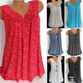 thumbnail image 4 of Womens Summer Loose Sleeveless Vest T Shirt Blouse Boho Lace Tops Plus Size, 4 of 4