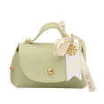 thumbnail image 2 of SUSUchens Packaging Box Ribbon Bow Handle Design Handbag Shape Faux Leather Wedding Favors Gift Candy Bag Household Accessories Green Size S, 2 of 13