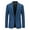 Blue Jacket for Men, variant on Mens Suit Coat Single Breasted Lapel Coat Solid Color Business Casual Suit Coat with Pocket Long Sleeve Jacket Blue XXL