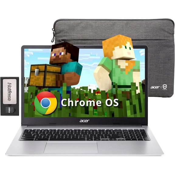 Acer Chromebook 315 15.6" HD Laptop, Intel Pentium N6000, 4GB LPDDR4X, 288GB Storage (128GB eMMC & 160GB Docking Station Set), Intel UHD Graphics, Numeric Keypad, HD Webcam, Chrome OS, Silver