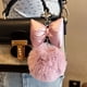 thumbnail image 3 of Llavero De Peluche Llavero con lazo, redondo, ideal para regalo navideño de niña (14 x 7 cm), color rosa. 1 unidad. Rkxzt, 3 of 7