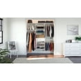 thumbnail image 4 of Easy Track Bedroom Closet Storage Organizer Kit with Shelves and Drawer, White, 4 of 5