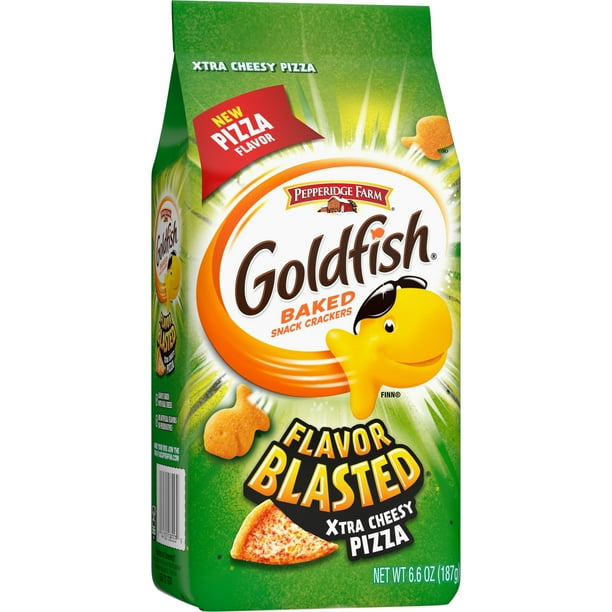 Goldfish Flavor Blasted Xtra Cheesy Pizza Crackers, 6.6 oz. Bag