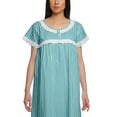 thumbnail image 3 of Moomaya Short Sleeve Nightdress For Ladies Printed Button Placket Nightwear, 3 of 4