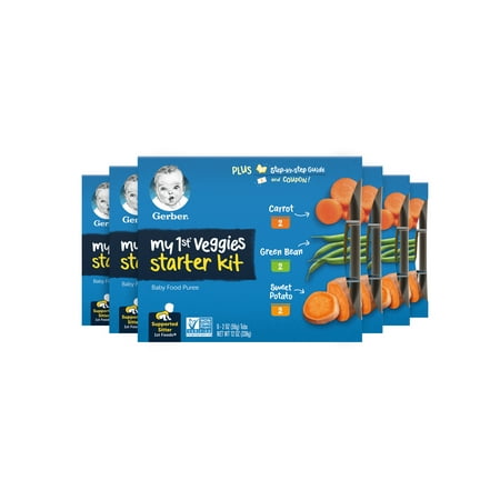 Gerber My 1st Veggies Starter Kit, Baby Food Puree, 2 oz Tubs, Variety (12 Pack)