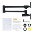 thumbnail image 7 of Wowow Pot Filler Faucet Matte Black Wall Mount Brass Pot Filler Folding Kitchen Faucets Over Stove, 7 of 7