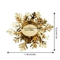 thumbnail image 3 of YOHAVEN Golden Christmas Candlestick Snowflake Shape, Metal Candle Holder Table Decorations for Xmas Holiday Party Fireplace Dinner Romantic Decor, 3 of 7